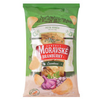 Чіпси картопляні Moravské зі смаком часнику 175 г