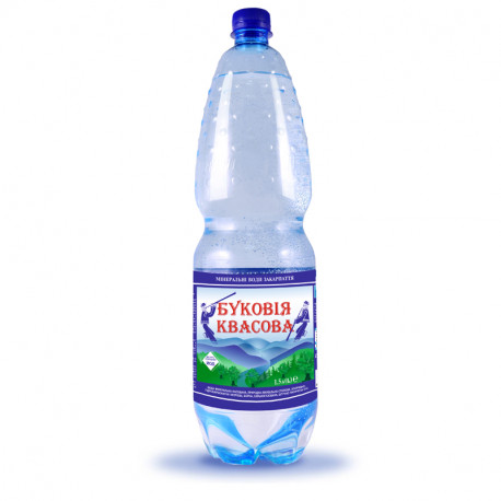 Вода мінеральна Буковія Квасова Шаянські мінеральні води газована 1.5 л