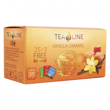 Tea Line Vanilla caramel – чорний чай з ароматом ваніль-карамель 90 г
