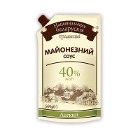 Майонезний соус Національні білоруські традиції "Легкий" 40% 560гр дой-пак